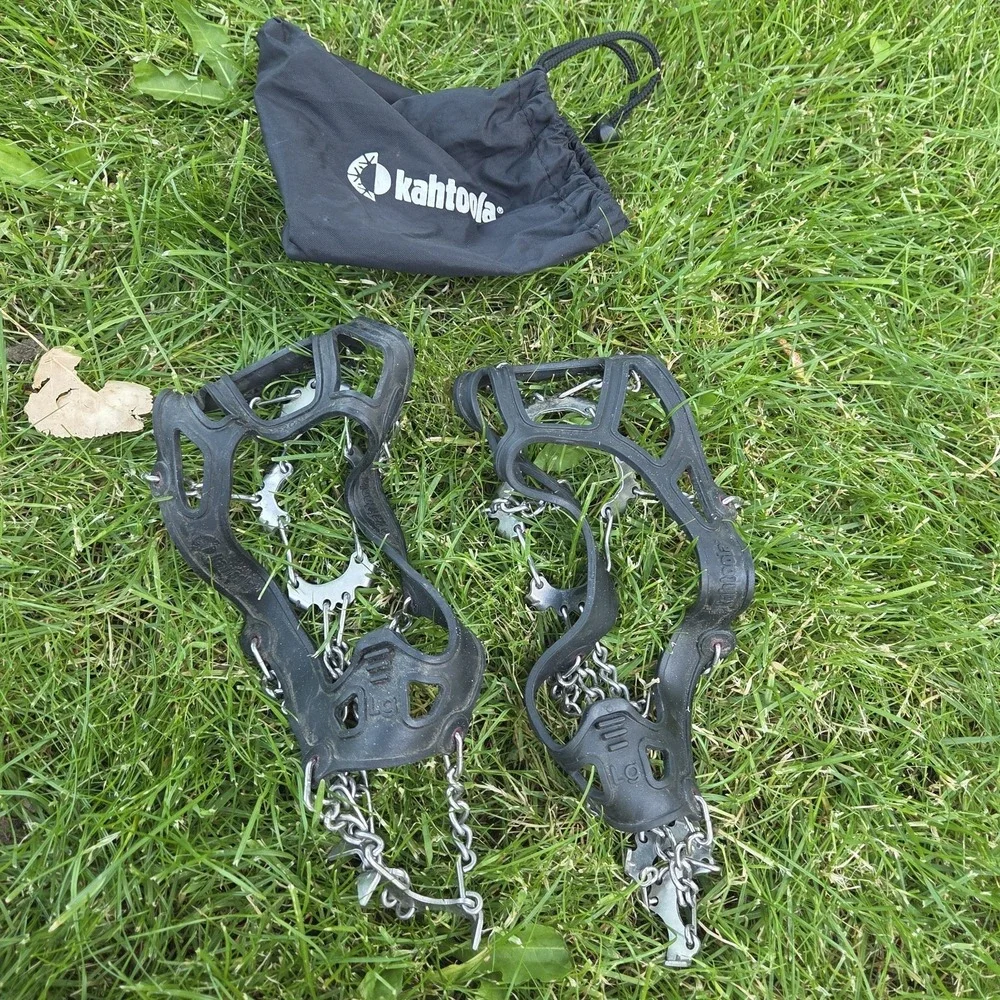 Kahtoola MICROspikes -snow, ice, trail hiking crampons - RED, LARGE